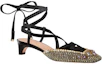 Lookbook (W) Escarpins Dior Satin Ornés de Cristaux Talon Épais 4cm ''Noir Or'' KCV054OVE_S65P