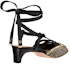 Purchase (W) Escarpins Dior Satin Ornés de Cristaux Talon Épais 4cm ''Noir Or'' KCV054OVE_S65P