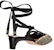 (W) Dior Satin Bertatah Kristal Tumit Tebal 4cm 'Hitam Emas' KCV054OVE_S65P