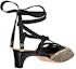 Purchase (W) Dior Satin Bertatah Kristal Tumit Tebal 4cm 'Hitam Emas' KCV054OVE_S65P