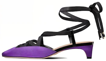 (Women) Dior Satin Lace-Up Chunky Heel 4cm 'Purple' KCV049SGG_S15V (Women) Dior Satin Lace-Up Chunky Heel 4cm 'Purple' KCV049SGG_S15V