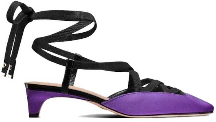(Women) Dior Satin Lace-Up Chunky Heel 4cm 'Purple' KCV049SGG_S15V Order (Women) Dior Satin Lace-Up Chunky Heel 4cm 'Purple' KCV049SGG_S15V