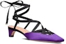 Lookbook (W) Dior Kasut Bertumit Renda Satin Chunky 4cm 'Ungu' KCV049SGG_S15V