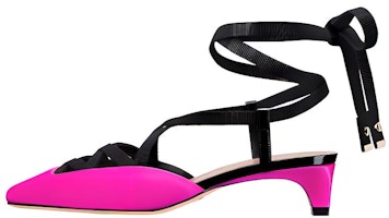 (Women) Dior Satin Square Toe Lace-Up Chunky Heel 4cm 'Pink' KCV049SGG_S65P (Women) Dior Satin Square Toe Lace-Up Chunky Heel 4cm 'Pink' KCV049SGG_S65P