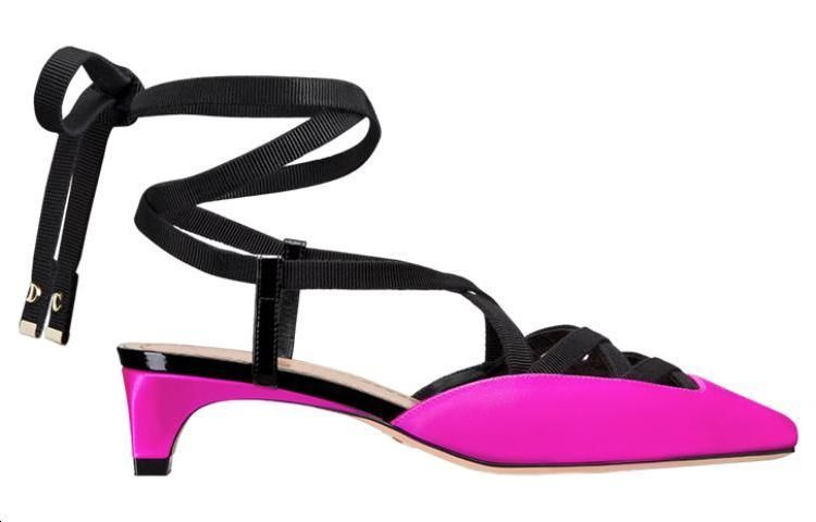 Order (W) Dior Satin À Lacets Talon Épais Carré 4cm ''Rose'' KCV049SGG_S65P