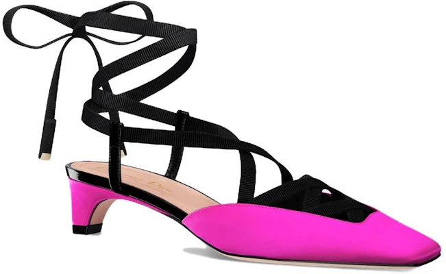 (W) Dior Satin À Lacets Talon Épais Carré 4cm ''Rose'' KCV049SGG_S65P Lookbook (W) Dior Satin À Lacets Talon Épais Carré 4cm ''Rose'' KCV049SGG_S65P