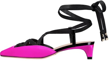 (Women) Dior Satin Square Toe Lace-Up Chunky Heel 4cm 'Pink' KCV049SGG_S65P (Women) Dior Satin Square Toe Lace-Up Chunky Heel 4cm 'Pink' KCV049SGG_S65P