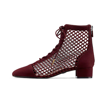 (W) Dior Short Boot 'Burgundy Cut-Out'