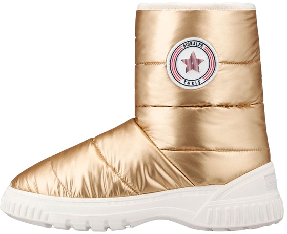 women-dior-short-boot-gold-frost-logo-kci-813-plf-s71-k