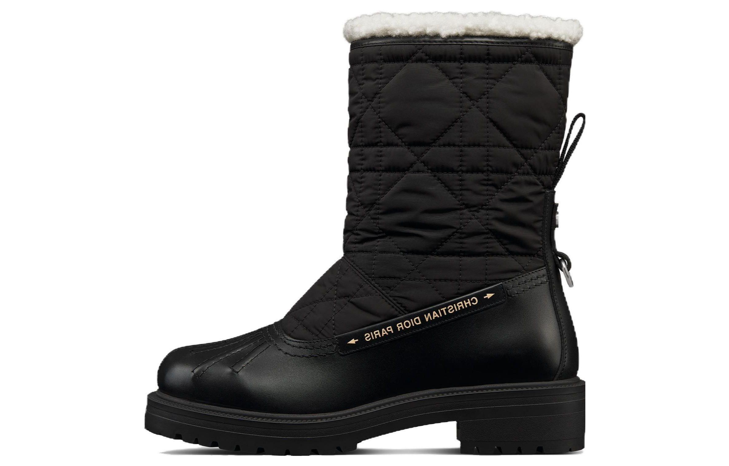 Buy DIOR迪奧 保暖耐磨 舒適時尚 短筒 雪地靴 女款 黑色