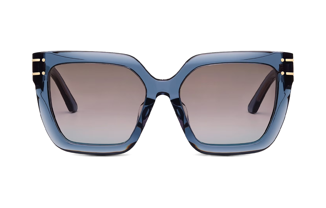 Lookbook (W) ディオール シグネチャー S10F スクエアフレーム ブルー サングラス. SGTS10FXR-30F2