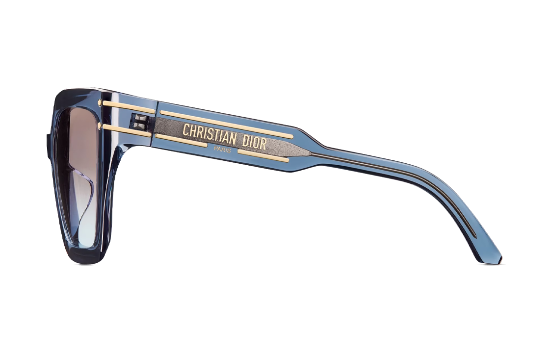 Shop (W) ディオール シグネチャー S10F スクエアフレーム ブルー サングラス. SGTS10FXR-30F2