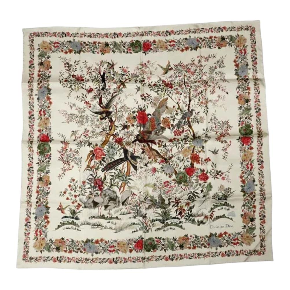 (Women) DIOR Silk Scarf Beige  Original Design 25JAH090ZKDO