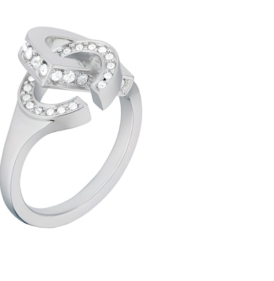 (W) Cincin Wanita DIOR Perak Kristal Metal dengan Logo CD. R1551WOMCYD13S Buy (W) Cincin Wanita DIOR Perak Kristal Metal dengan Logo CD. R1551WOMCYD13S