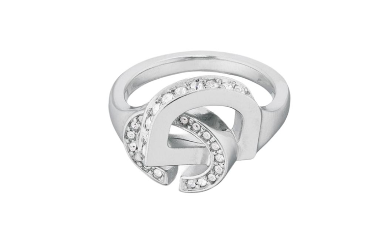 Lookbook (W) Cincin Wanita DIOR Perak Kristal Metal dengan Logo CD. R1551WOMCYD13S