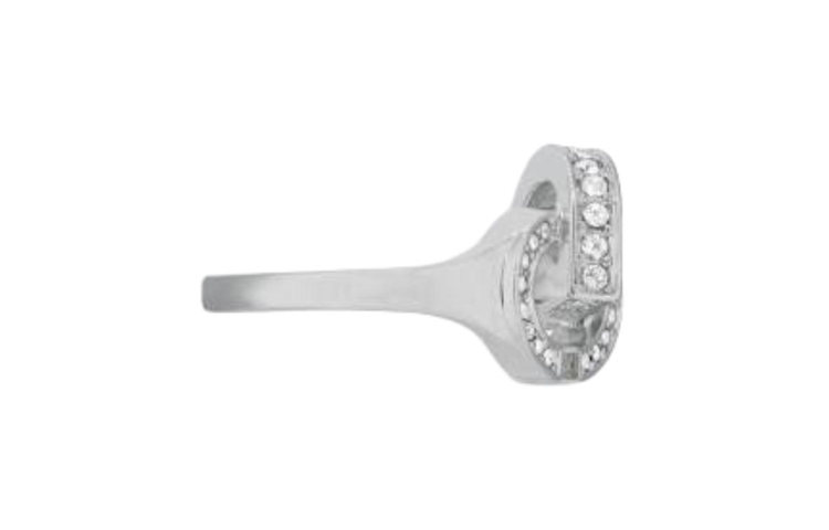 Shop (W) Cincin Wanita DIOR Perak Kristal Metal dengan Logo CD. R1551WOMCYD13S