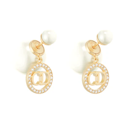 (Women) DIOR Silver Gray Elegant Earrings E1941TRICY-D03S