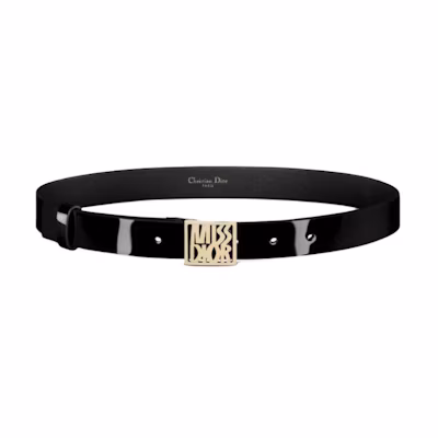 (Women) DIOR Simple Black Leather Belt for Women - 2.5cm Width B0594OBSUM900