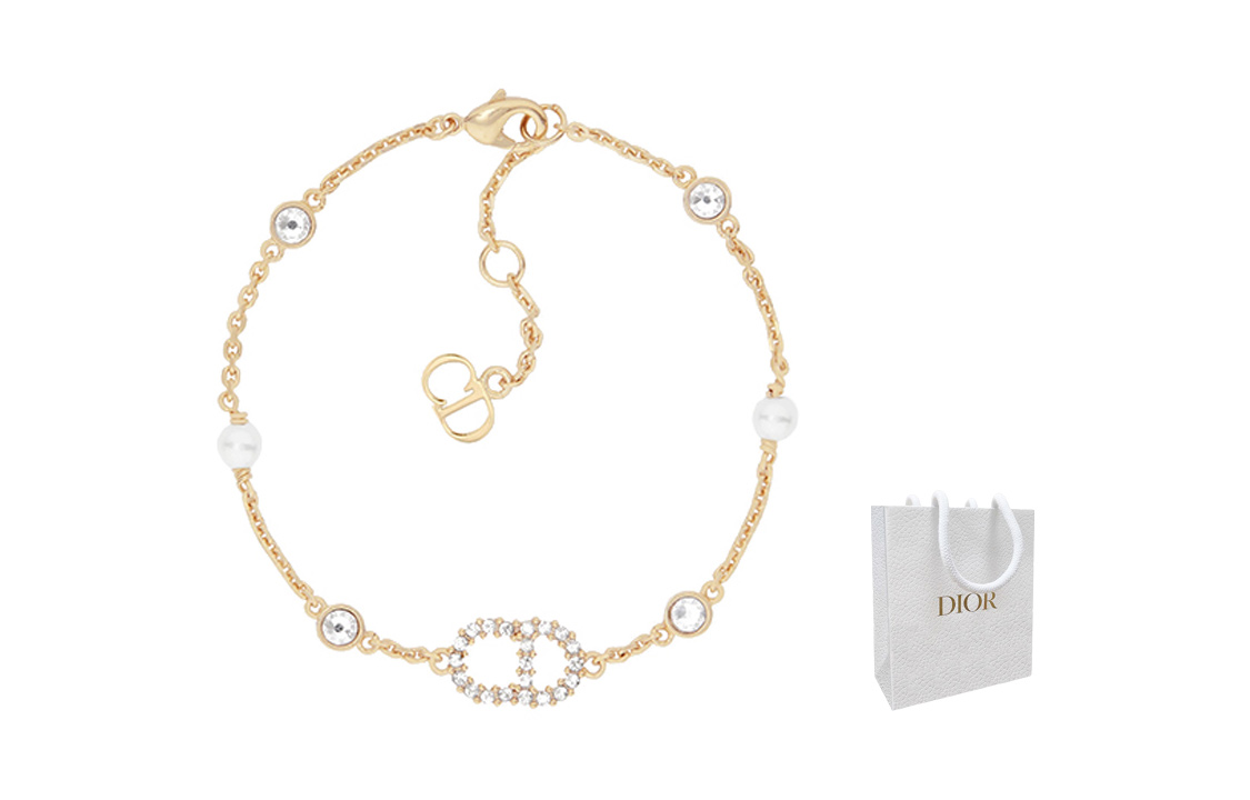 Lookbook (Women) DIOR Simple Resin Inlaid Bracelet for Women B0668CDLCY_D301