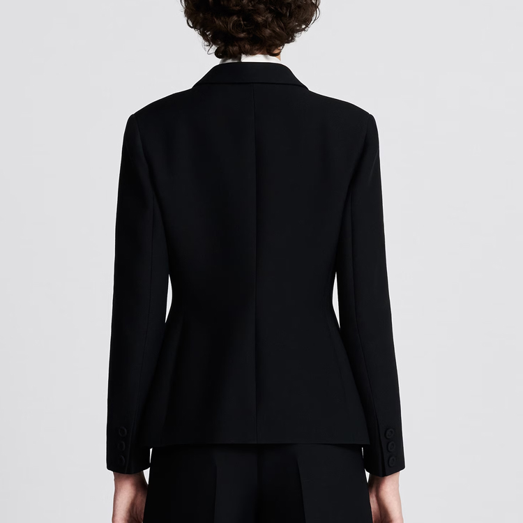 Cheap (Women) DIOR Single-Breasted Blazer with Pockets Black 841V01A1166-X9000