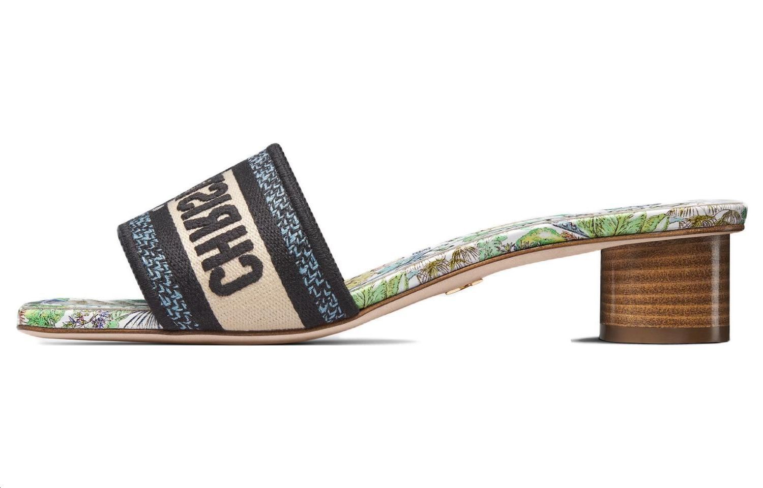 (Women) Dior Slide 'Black Green' KCQ902EVY_S43L