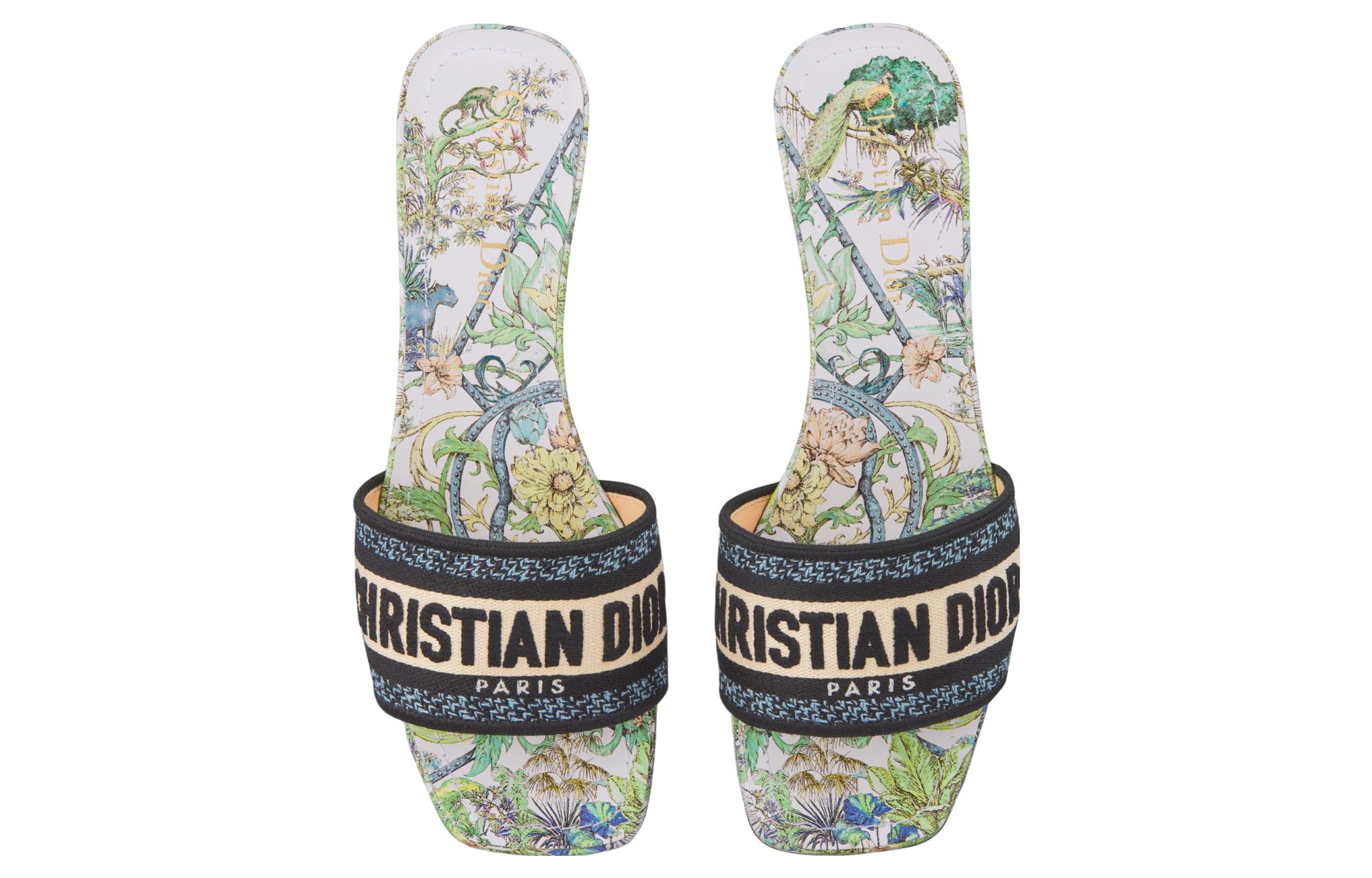 Shop (W) Dior Selipar 'Hitam Hijau' KCQ902EVY_S43L