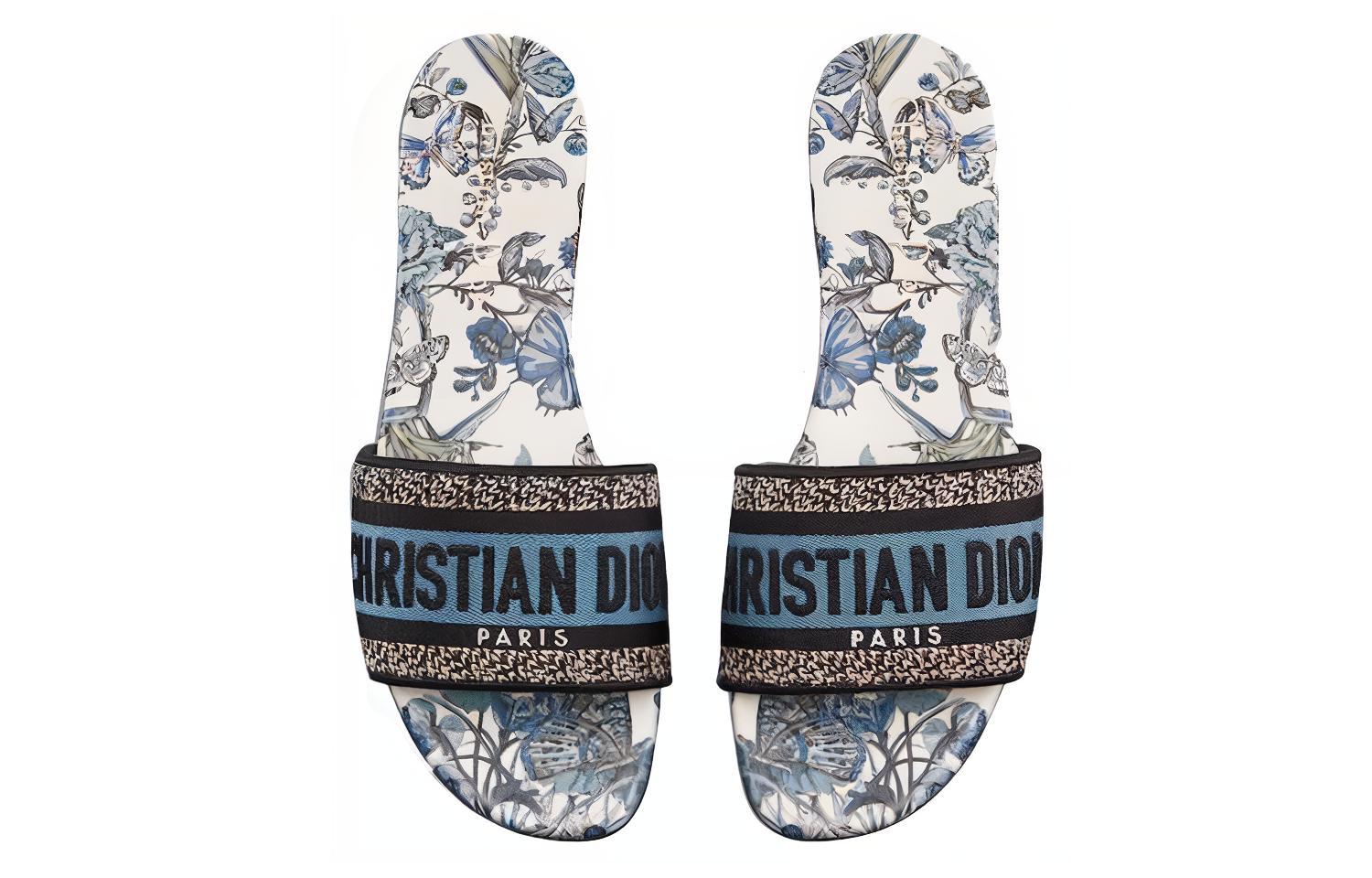 Shop (W) Dior Slide 'Logo Biru' KCQ209TMX_S60W