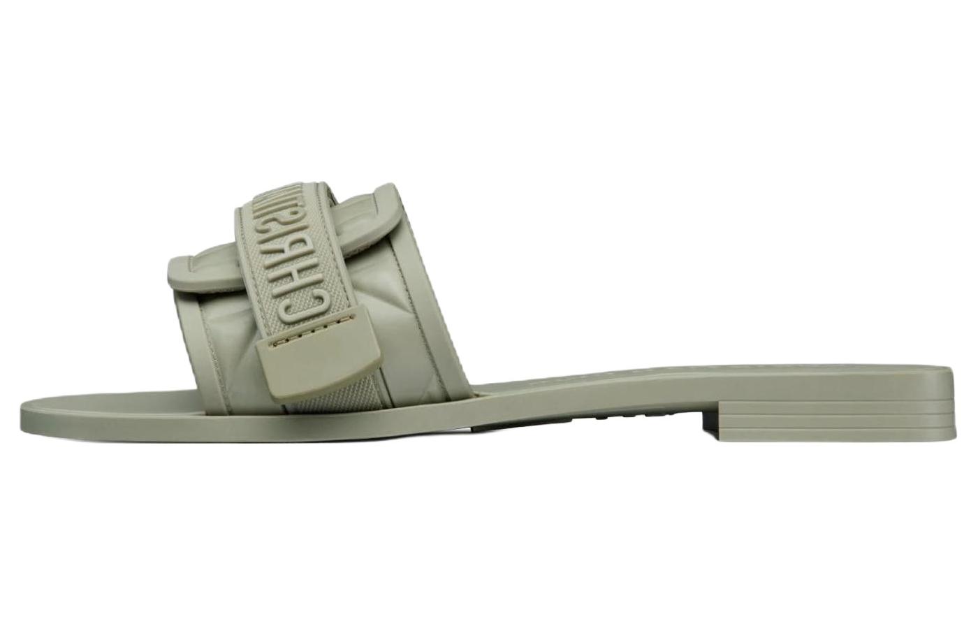 (Women) Dior Slide 'Embossed Rubber - Grey Green' KCQ748CNU_S62H