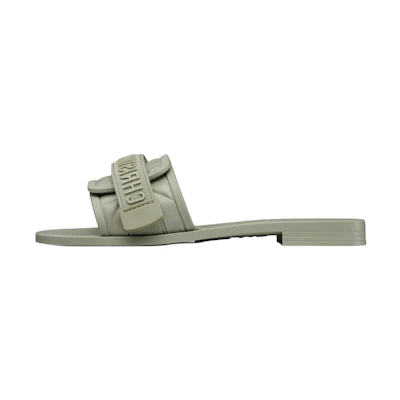 (W) Dior Slide 'Embossed Rubber - Grey Green'