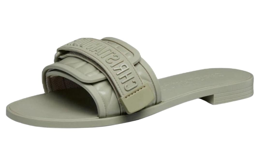 Order (W) 迪奥压纹橡胶拖鞋 - 灰绿色 KCQ748CNU_S62H