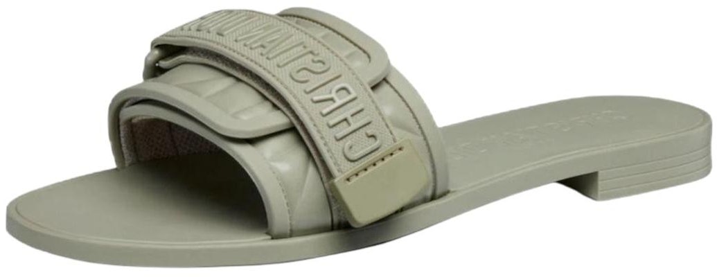 (W) 迪奥压纹橡胶拖鞋 - 灰绿色 KCQ748CNU_S62H Order (W) 迪奥压纹橡胶拖鞋 - 灰绿色 KCQ748CNU_S62H