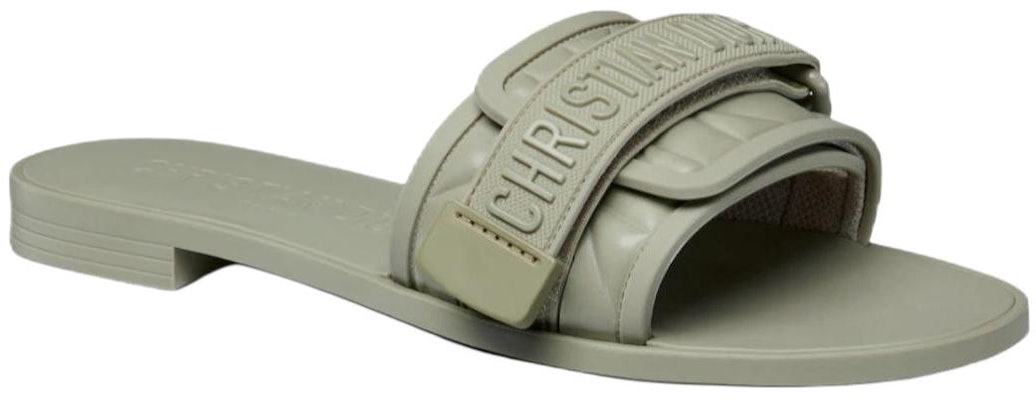 (W) 迪奥压纹橡胶拖鞋 - 灰绿色 KCQ748CNU_S62H Lookbook (W) 迪奥压纹橡胶拖鞋 - 灰绿色 KCQ748CNU_S62H