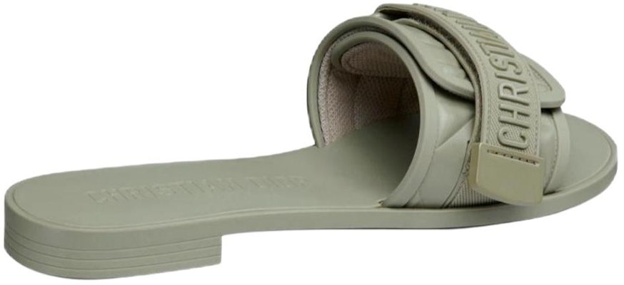 (W) 迪奥压纹橡胶拖鞋 - 灰绿色 KCQ748CNU_S62H Purchase (W) 迪奥压纹橡胶拖鞋 - 灰绿色 KCQ748CNU_S62H