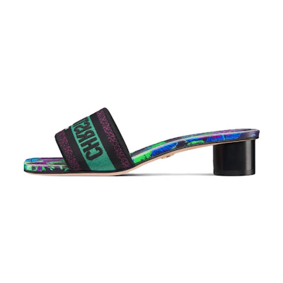 (W) Dior Slide 'Green Purple'