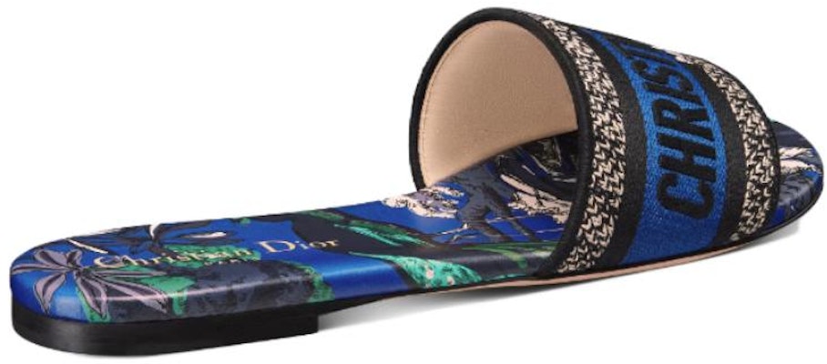 (W) Dior 平底拖鞋 '蓝黑色' KCQ209VOY_S21N Lookbook (W) Dior 平底拖鞋 '蓝黑色' KCQ209VOY_S21N