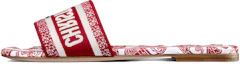 Buy (W) Dior Slide Sandale ''Rot Weiß'' KCQ209DME_S79W