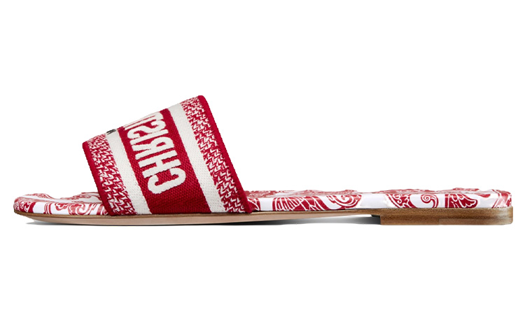 (Women) Dior Slide Sandal 'Red White' KCQ209DME_S79W