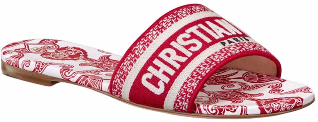 (W) 迪奥拖鞋 '红白色' KCQ209DME_S79W Order (W) 迪奥拖鞋 '红白色' KCQ209DME_S79W