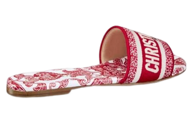 Lookbook (W) 迪奥拖鞋 '红白色' KCQ209DME_S79W