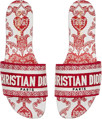 (W) Dior Slide Sandale ''Rot Weiß'' KCQ209DME_S79W Shop (W) Dior Slide Sandale ''Rot Weiß'' KCQ209DME_S79W
