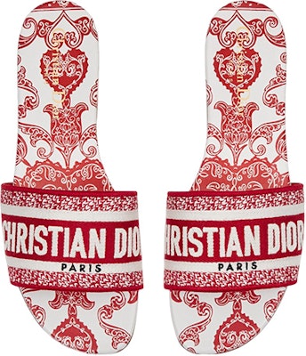 (W) 迪奥拖鞋 '红白色' KCQ209DME_S79W Shop (W) 迪奥拖鞋 '红白色' KCQ209DME_S79W