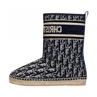 (W) Dior Snow Boot 'Fashion Flat Black Blue'