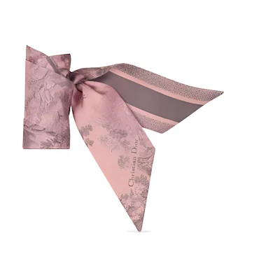 (Women) DIOR Soft Printed Silk Scarf for Women in Pink. 15JOU106I602C425
