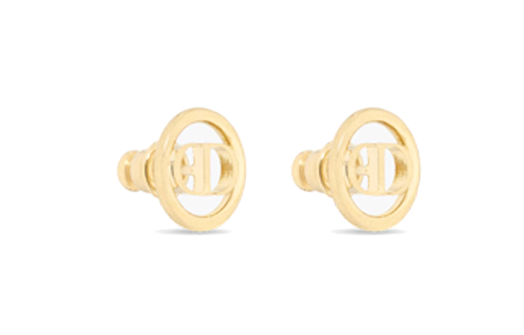 (Women) DIOR Solid Logo Design Metallic Gold Stud Earrings for Women. E3069WOMMT 圖 3