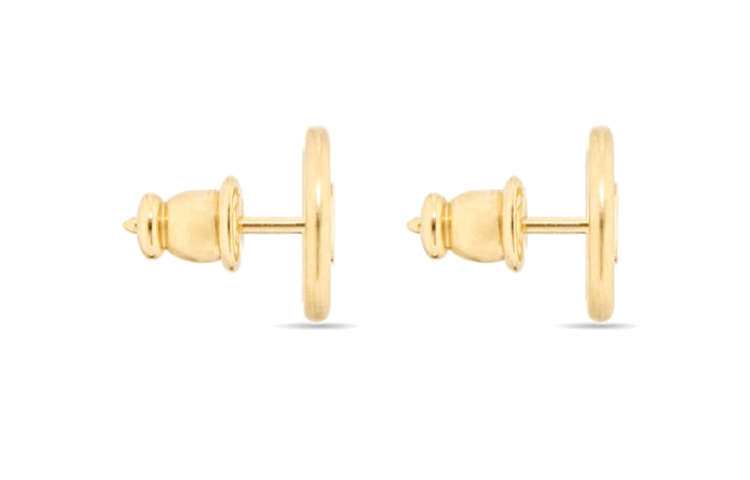 (Women) DIOR Solid Logo Design Metallic Gold Stud Earrings for Women. E3069WOMMT 圖 4