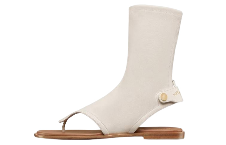 (Women) Dior Spirit Flat Bootie 'Ivory Leather' KCQ810SLA_S03W