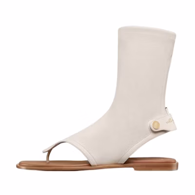 (W) Dior Spirit Flat Bootie 'Ivory Leather'