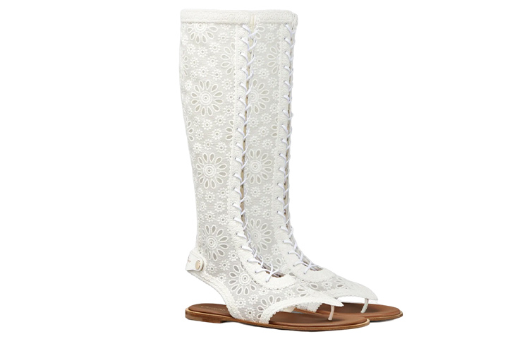 Order (W) Dior Spirit Stivale Alto ''Ricamo Bianco'' KDQ818SGR_S10W