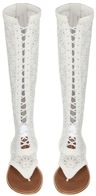(Women) Dior Spirit High-Top Boot 'Embroidered Pattern White' KDQ818SGR_S10W Lookbook (Women) Dior Spirit High-Top Boot 'Embroidered Pattern White' KDQ818SGR_S10W