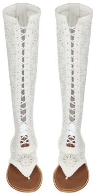 (W) Dior Spirit Stivale Alto ''Ricamo Bianco'' KDQ818SGR_S10W Lookbook (W) Dior Spirit Stivale Alto ''Ricamo Bianco'' KDQ818SGR_S10W